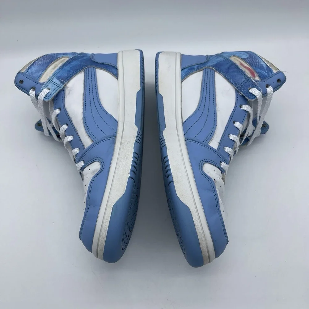 PUMA Rebound LayUp Men's Size 6.5 Sneakers 395109-01 White Blue Athletic Shoes